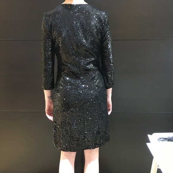 SOLD!!!NWOT! Tory Burch Sequin Midi Dress w/ 3/4 Sleeves. - Picture 4 of 7